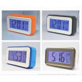 Plastic Square Shape And Larger Screen Lcd Electronic Desktop Calendar With Alarm Clock